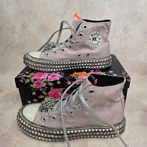 NIB Free People Nan Ku - 6, 8, 10 Cruise Studded Hi Top Sneakers in Mellow Mauve